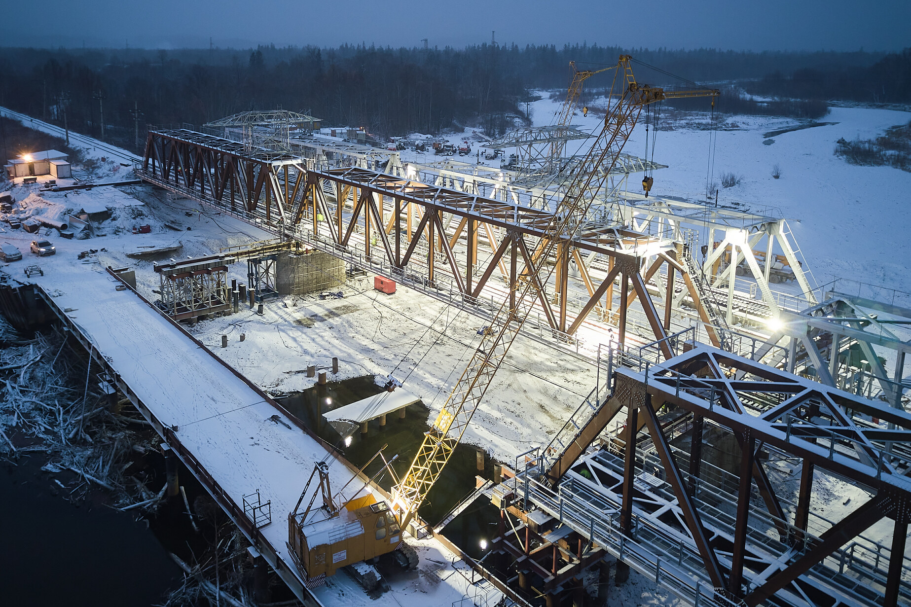 Реконструкция моста 1 пути на 3621 км ПК6 участка Новый Ургал -Комсомольск-на-Амуре Дальневосточной железной дороги (строится)