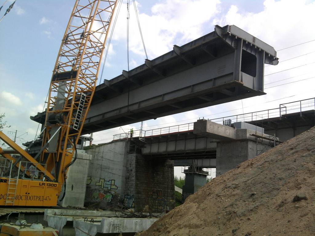 Строительство четвертого главного пути на участке Москва - Крюково. 2012 год