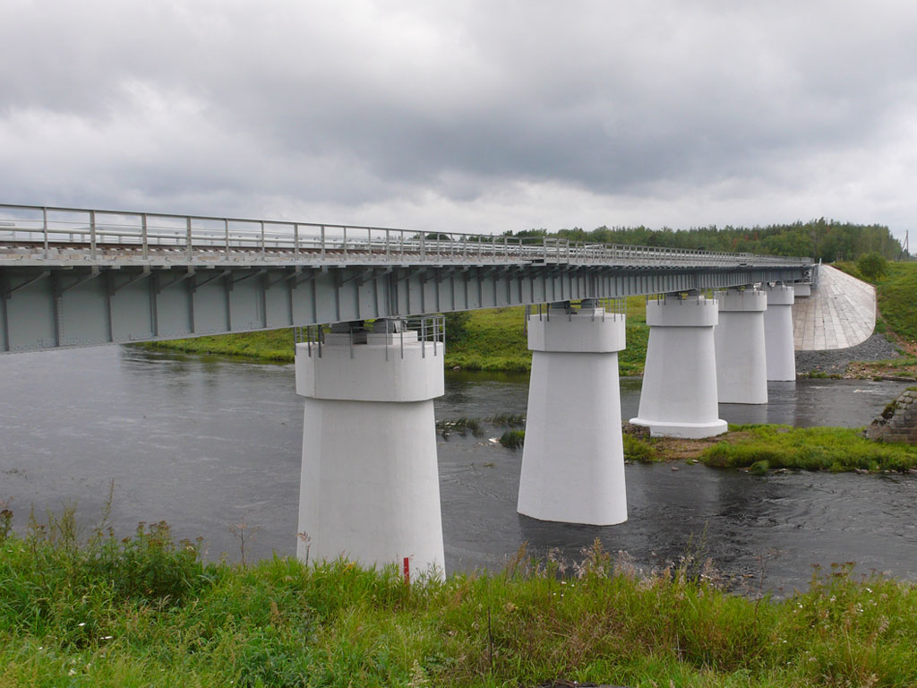 Капитальный ремонт моста через р. Луга на 137 км линии Санкт-Петербург - Ивангород Октябрьской ж. д. 2008 год